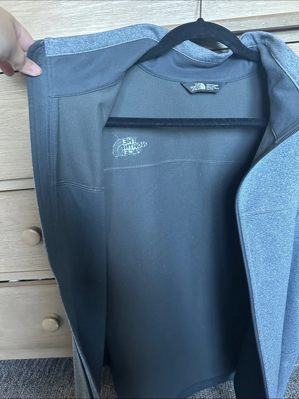 The North Face Heather Gray Sleeveless Fleece Vest